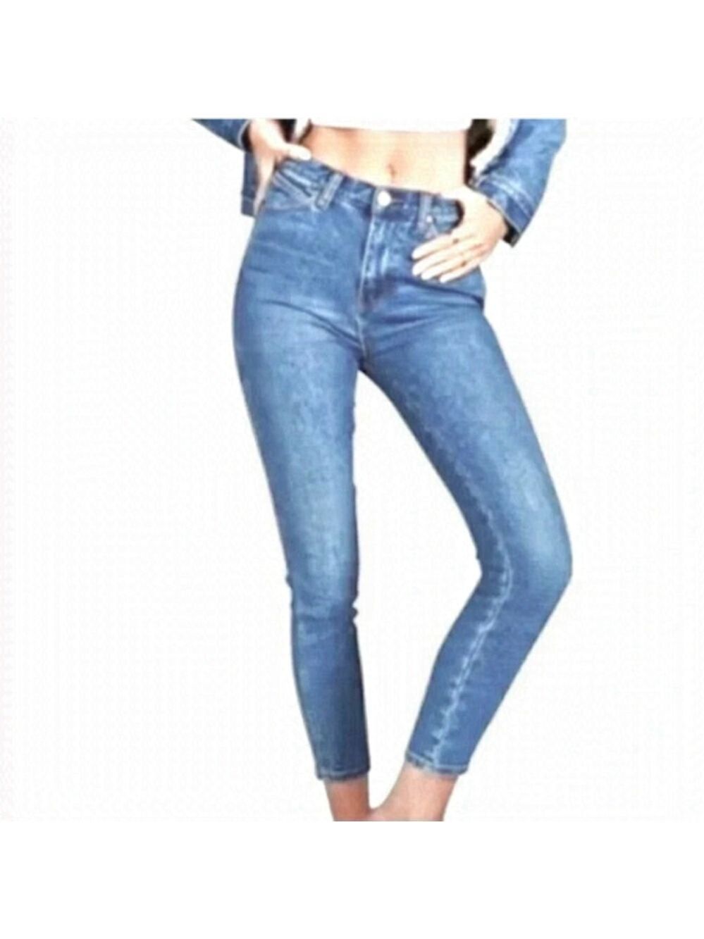 FREE PEOPLE Mid Rise Ankle Length Jean Medium Wash, Size 26